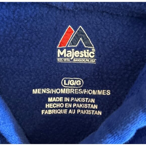 Toronto Maple Leafs Hoodie 1917 Size L Blue Pullover By Majestic Cotton Blend - Picture 4 of 6